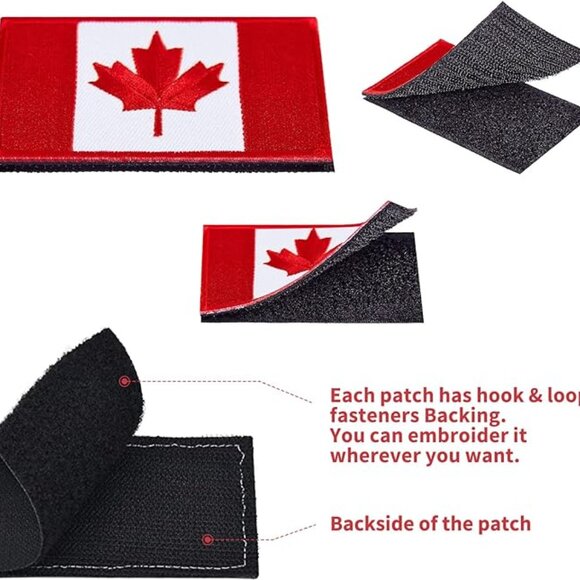 Baseball Cap CANADA Flag Hat  with 1 Unique Embroidered Canada -Themed Patches - Picture 6 of 8